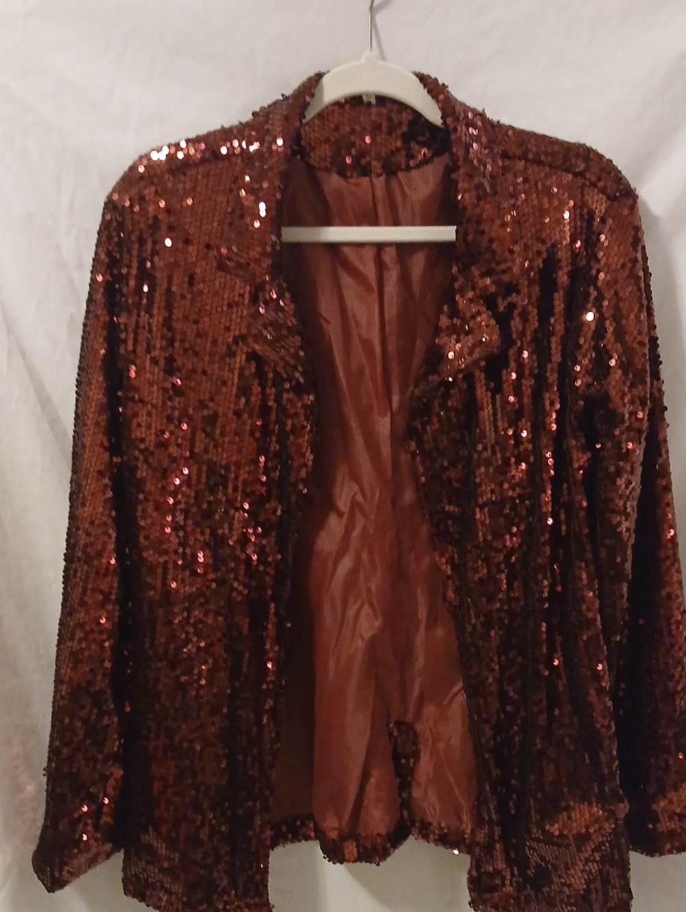 Women's Sequin Jacket - Copper Brown
